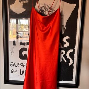A&F Orange Satin Dress